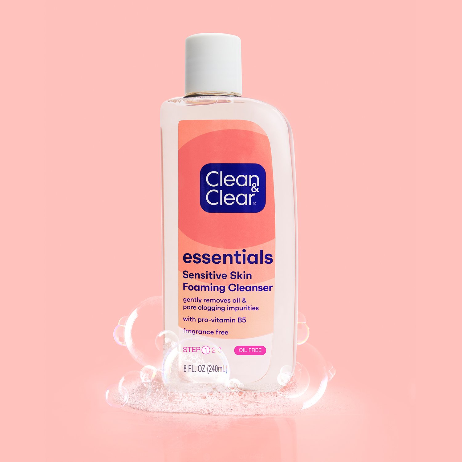 Clean & Clear Essentials Oil-Free Foaming Facial Cleanser, 8 fl. oz 